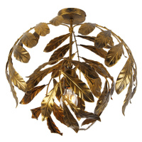 Vintage stropní svítidlo starožitné zlaté 45 cm - Linden