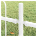 vidaXL Zahradní plot 3 pcs Bílá 5,1 x 0,6 m Práškově lakovaná ocel