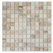 Kamenná mozaika Mosavit Travert botticino 30x30 cm mat TRAVERTINOBO