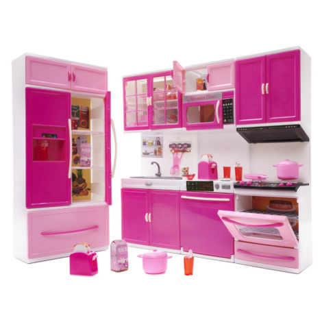 FunPlay FP-6117 Plastová kuchyňka pro panenky 31x13,5x6 cm růžová
