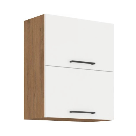 Horní kuchyňská skříňka Vigo, dub lancelot/bílý lesk, šířka 60 cm Asko