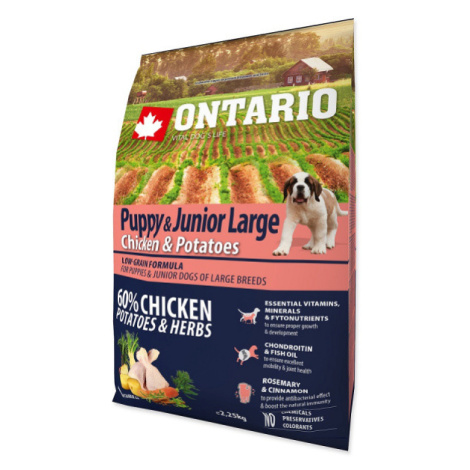 Ontario Puppy & Junior Large Chicken & Potatoes 2,25 kg