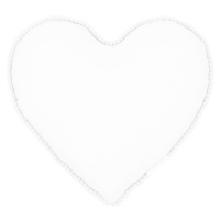 Cotton & Sweets Boho polštář srdce s bublinkami bílá 44 cm