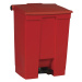 Rubbermaid Průmyslový odpadkový koš s pedálem, objem 68 l, červená