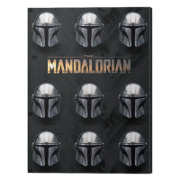 Obraz na plátně Star Wars: The Mandalorian - Helmets, (30 x 40 cm)