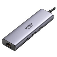 Adaptér Rozbočovač UGREEN, USB_C na 2x USB 3.0, HDMI, RJ45, SD/TF