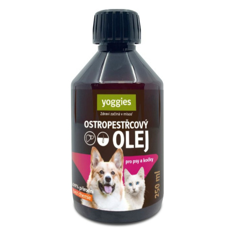 Yoggies Olej z ostropestřce pro psy a kočky 250ml