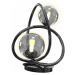 WOFI Stolní lampa Nancy 2x 3,5W G9 780lm 3000K černý chrom + kouřová 8014-205