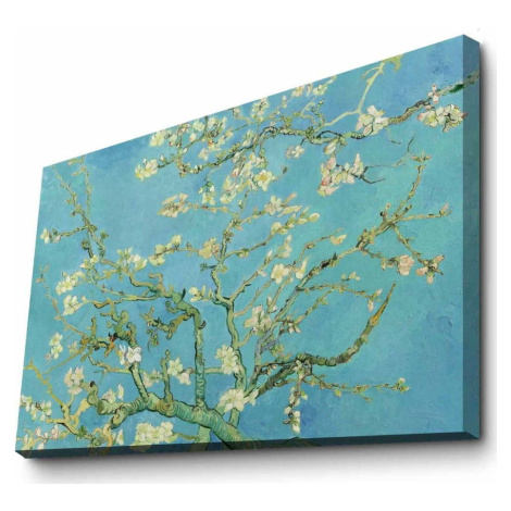 Nástěnná reprodukce na plátně Vincent Van Gogh Almond Blossom, 100 x 70 cm Wallity