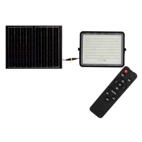 LED Venkovní solární reflektor LED/20W/3,2V 6400K černá + DO Donoci