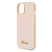 Guess hard obal na iPhone 15 6.1" Gold Leather Iridescent Metal