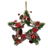 Vánoční dekorační závěsná hvězda Cheryl, 24 x 24 cm
