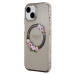 Zadní kryt Guess PC/TPU Flowers Ring Glossy Logo MagSafe pro Apple iPhone 15, černá