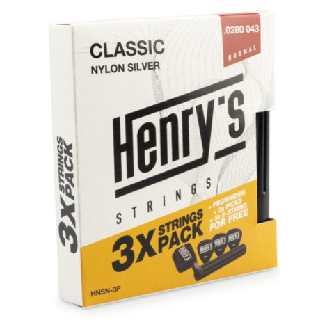 Henry’s HNSN-3P Nylon Silver 0280 043, 3pack set