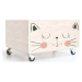 Dřevěná krabice na kolečkách Little Nice Things Cat