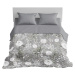 Detexpol Luxusní přehoz na postel 220x240 cm - Květy šedé