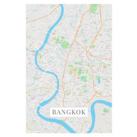 Mapa Bangkok color, 26.7 × 40 cm