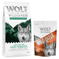 Wolf of Wilderness granule 12 kg + snack 180g zdarma! - 