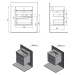 Sapho MEDIENA umyvadlová skříňka 57x50,7x48,5cm, bílá mat/dub graphite