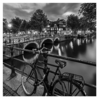 Fotografie AMSTERDAM Evening impression from Brouwersgracht, Melanie Viola, (40 x 40 cm)