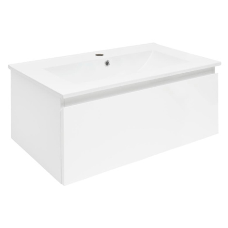 Koupelnová skříňka s umyvadlem SAT B-Way 79x30x45 cm bílá lesk BWAY80WU4