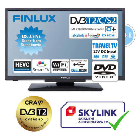 TV Finlux 24'' T2 SAT DVD SMART WIFI 12 V