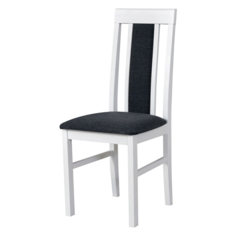 Jídelní židle NILA 2 NEW bílá/tmavě šedá