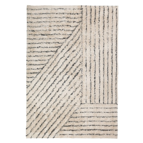 Bavlněný koberec 200x300 cm Broste ELVIRA - béžový/černý Broste Copenhagen