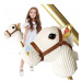 Hobby Horse měkká hlava koně kůň na tyči řehtá 72 cm zvuky cvalu plyš