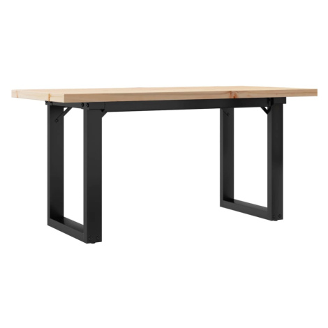 vidaXL Konferenční stolek s O rámem 90x40x45,5cm borové dřevo a ocel