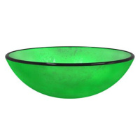 SHUMEE Umyvadlo z tvrzeného skla 42 × 14 cm zelené