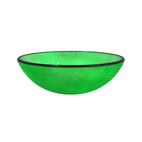 SHUMEE Umyvadlo z tvrzeného skla 42 × 14 cm zelené
