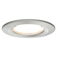 PAULMANN Vestavné svítidlo LED Nova kruhové 1x6,5W kov kartáčovaný nevýklopné 934.57 P 93457