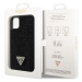 Zadní kryt Guess Rhinestones Triangle Metal Logo pro Apple iPhone 11, černá