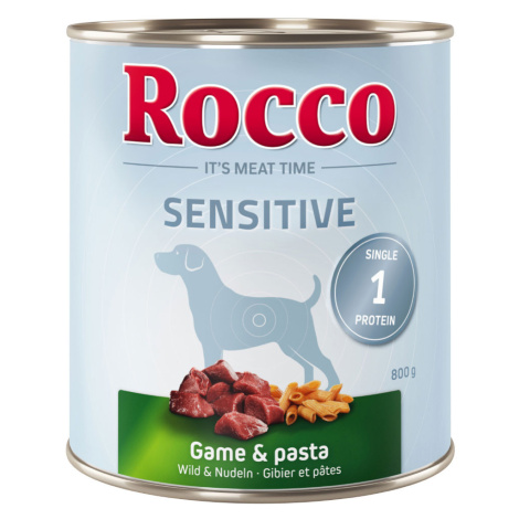 Rocco Sensitive 12 x 800 g - zvěřina & těstoviny