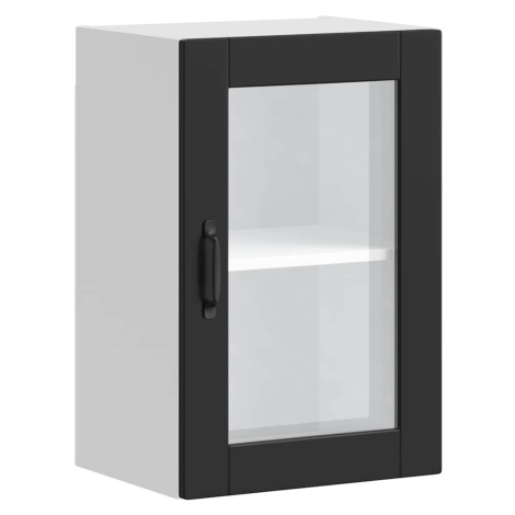 vidaXL Kuchyňská nástěnná skříňka se skleněnými dvířky "Porto" černá