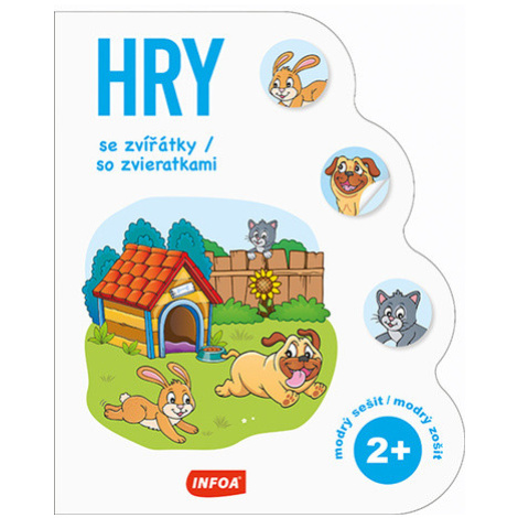 Hry se zvířátky / so zviertatkami 2+ - modrý sešit / modrý zošit (CZ/SK vydání) Infoa