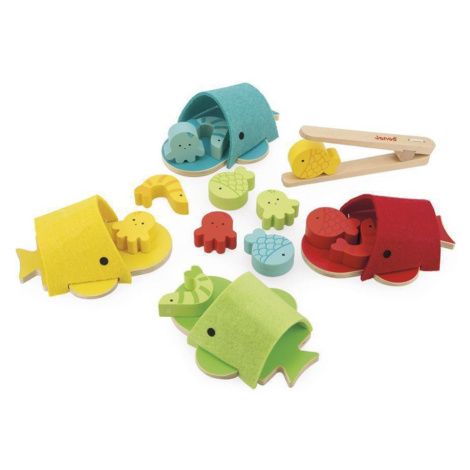 Janod Montessori hračka na třídění - Velryby