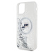 Zadní kryt Karl Lagerfeld Liquid Glitter Karl and Choupette Heads MagSafe pro Apple iPhone 11, t