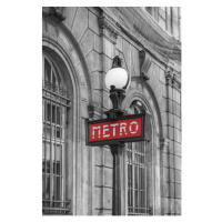 Fotografie Paris, Frankreich, Metro, Schild, Christoph Wagner, 26.7 × 40 cm