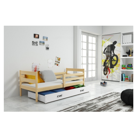 BMS Dětská jednolůžková postel s úložným prostorem ERYK | borovice Barva: Borovice / bílá, Rozmě