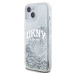 Zadní kryt DKNY Liquid Glitter Arch Logo pro Apple iPhone 15, transparentní