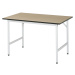 RAU Pracovní stůl, výškově přestavitelný, 800 - 850 mm, deska z MDF, š x h 1250 x 800 mm, světle