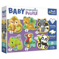 Trefl Baby puzzle V lese, 6v1 (2-6 dílků)