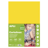 APLI sada barevných papírů, A4, 170 g, žlutý - 50 ks