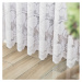 Dekorační vzorovaná záclona na žabky OKSANA LONG bílá 300x250 cm (cena za 1 kus dlouhé záclony) 