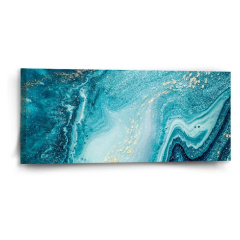 Obraz Modrý pigment - 110x50 cm