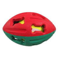 Míč DF gumové rugby s tenisákem mix barev 12,5cm