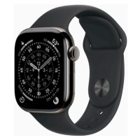 Apple Watch Series 11 Cellular (42mm) Břidlicově šedý titan s černým sportovním řemínkem S/M