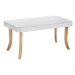 Somebunny Dětský obdélníkový stůl dřevěné nožičky - Bílá, 47 cm